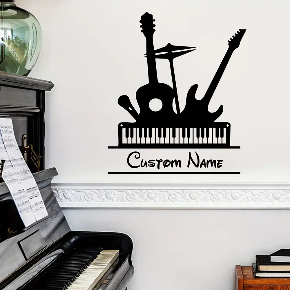 Musical Instrument With Names - 1 adet karikatür müzik aleti özel
