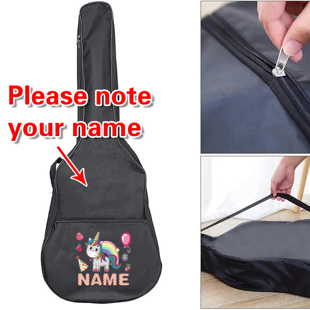 Musical Instrument With Names - Özelleştirilmiş İsimli Gitar Çantası 36-41 inç