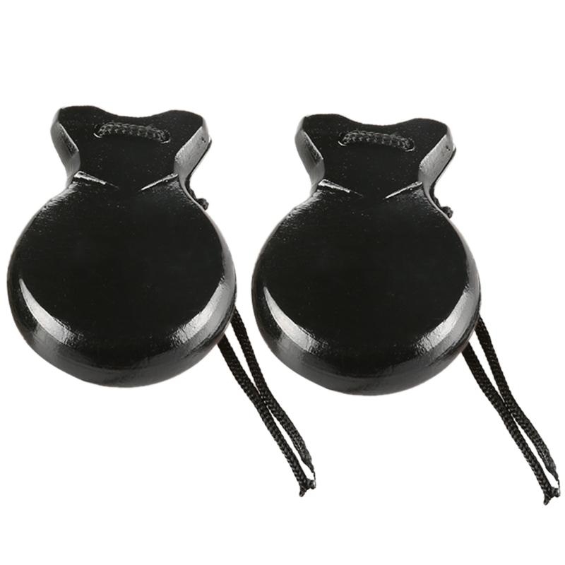 Musical Instrument Clapper - 2 adet Geleneksel Kastanyet Ahşap İspanyol