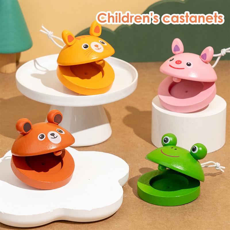 Musical Instrument Clapper - Çocuklar Karikatür Ahşap Kastanyet Müzik Aletleri