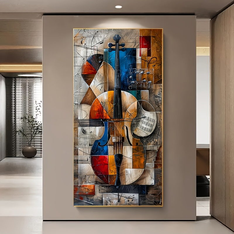 Musical Instrument Image - Modern Soyut Viyolonsel Poster Baskılar Graffiti