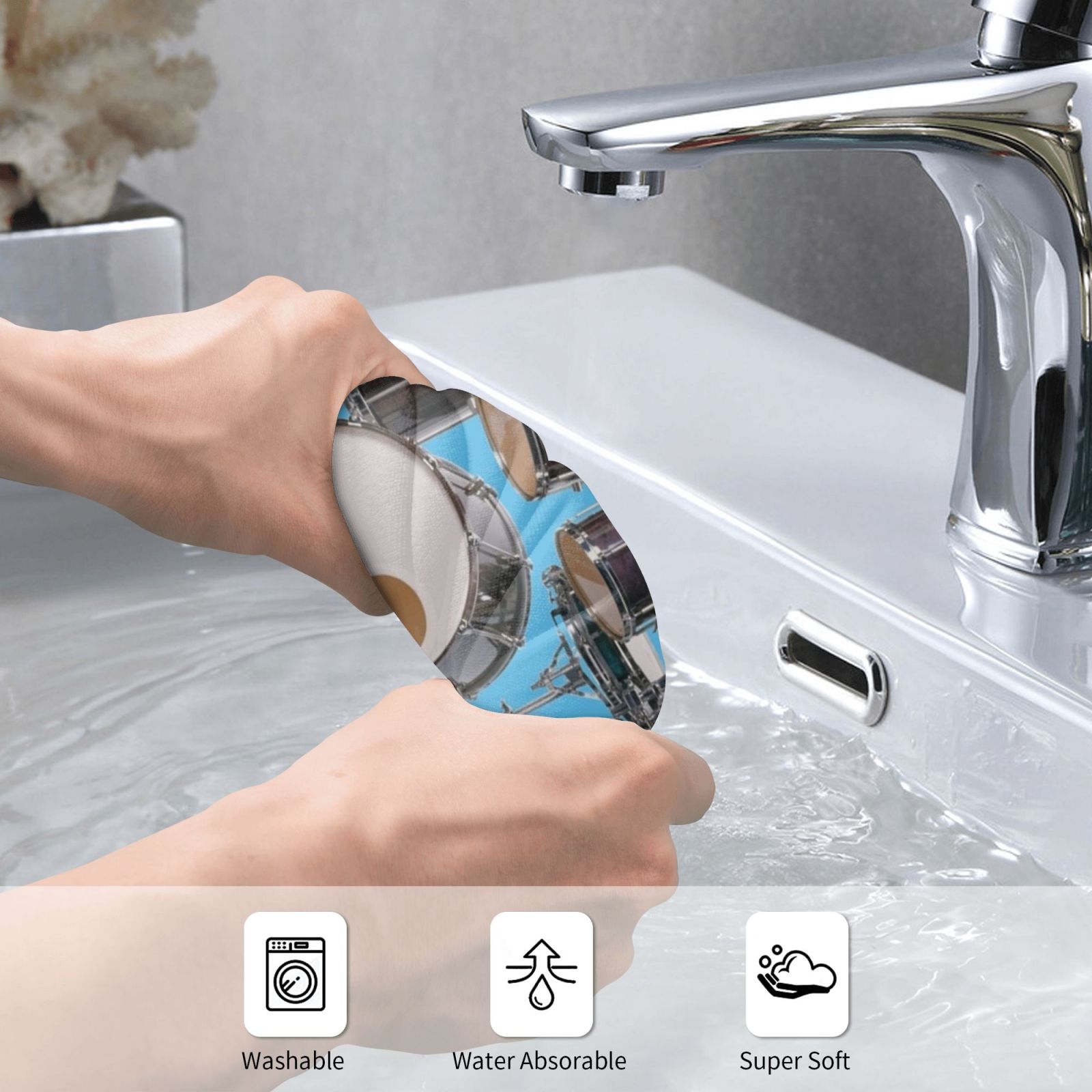Davul Çizim Banyo Havlusu Plaj - Musical Instrument Image incelemesi ve fiyatı