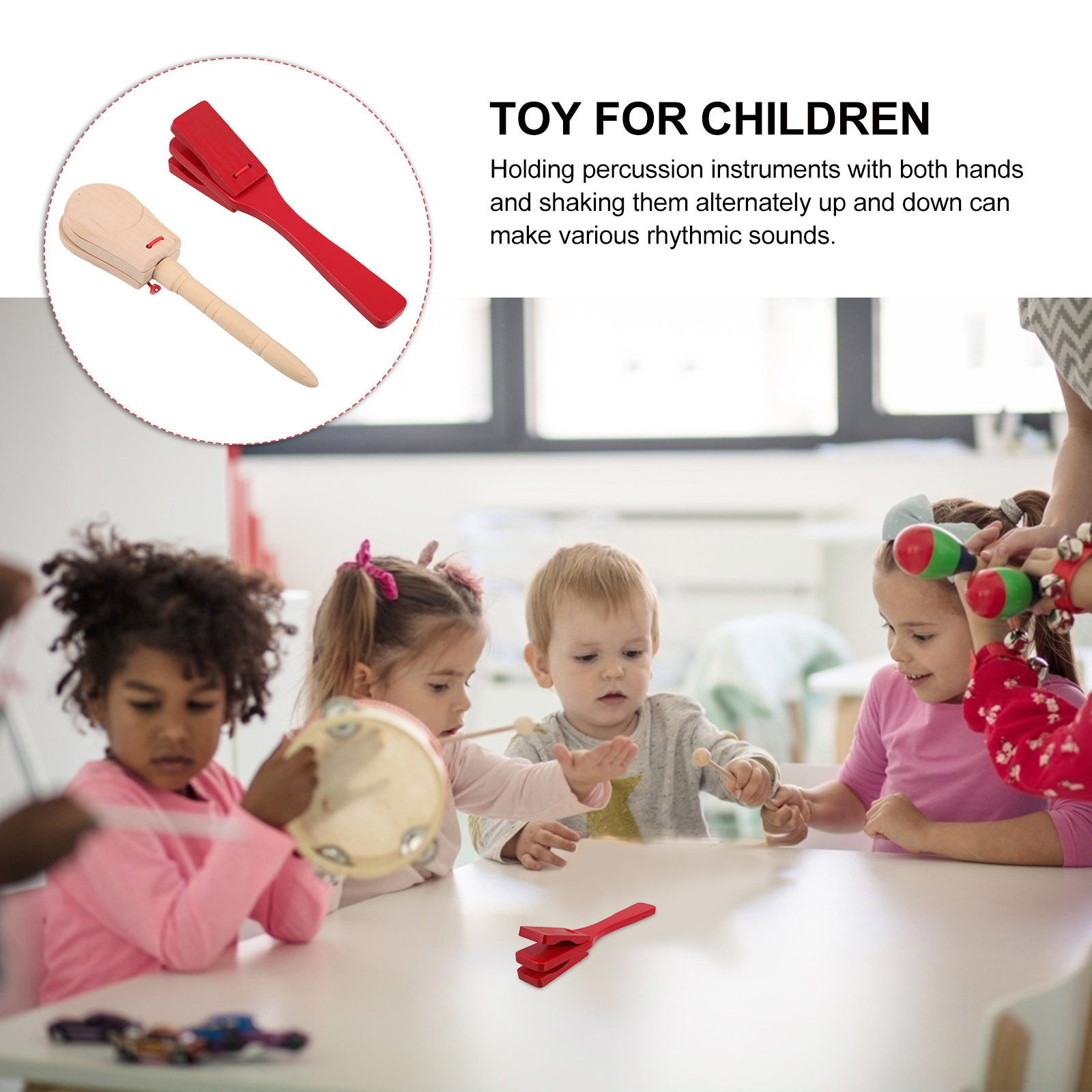 2 adet ahşap tokmak çocuklar i - Musical Instrument Clapper incelemesi ve fiyatı