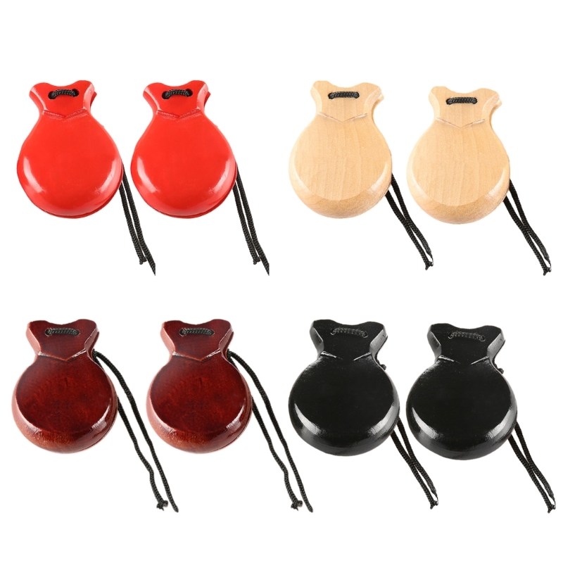 2 adet ahşap İspanyol Castanet - Musical Instrument Clapper incelemesi ve fiyatı