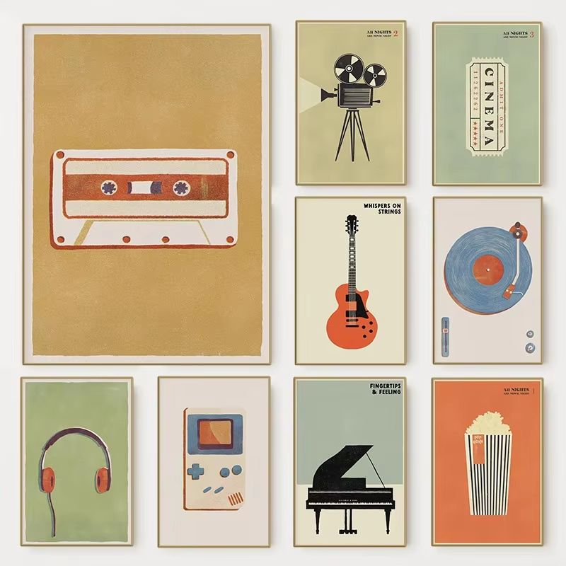 Retro Ortaçağ Pop Müzik Enstrü - Musical Instrument Image incelemesi ve fiyatı
