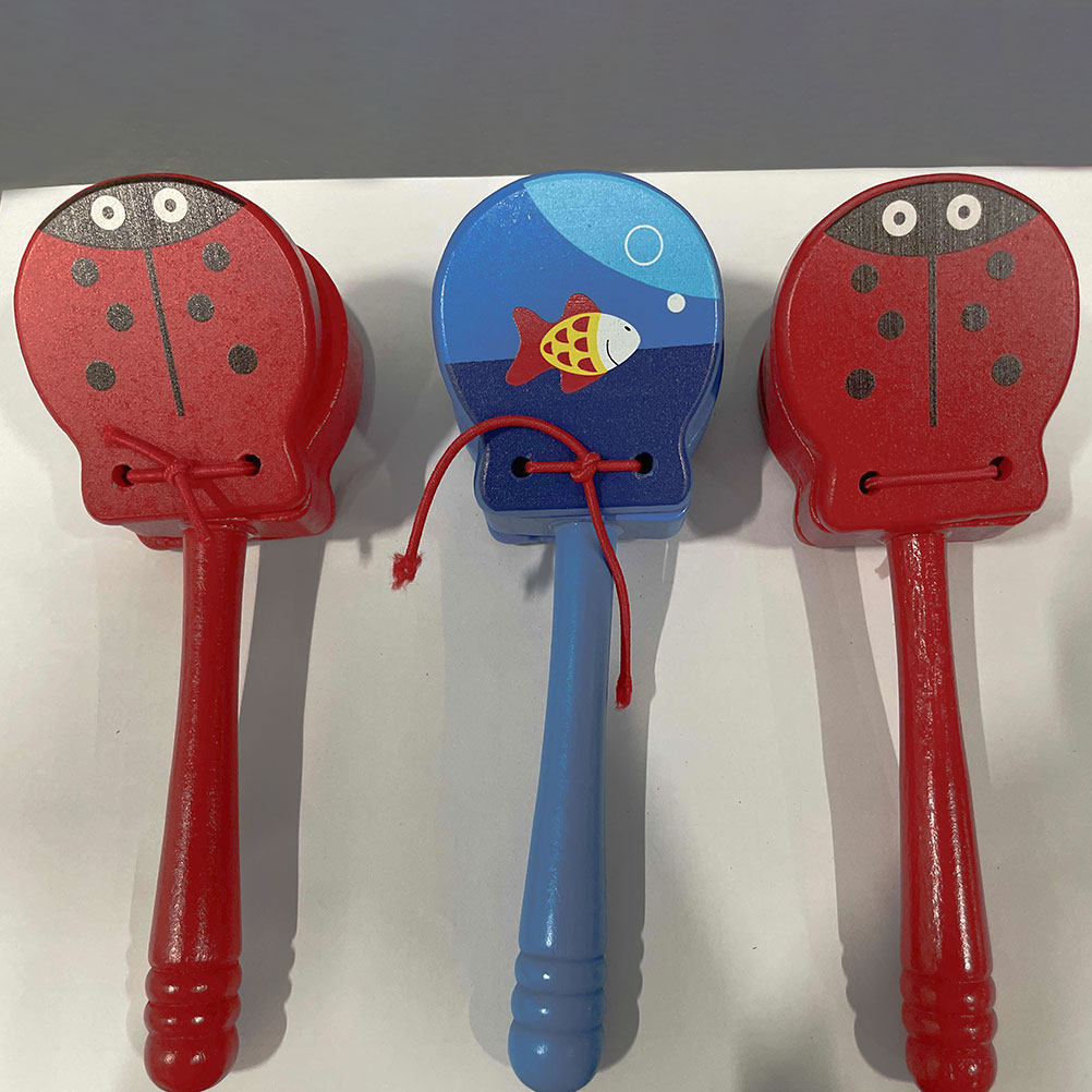 3 adet ahşap kastanyetler el t - Musical Instrument Clapper incelemesi ve fiyatı