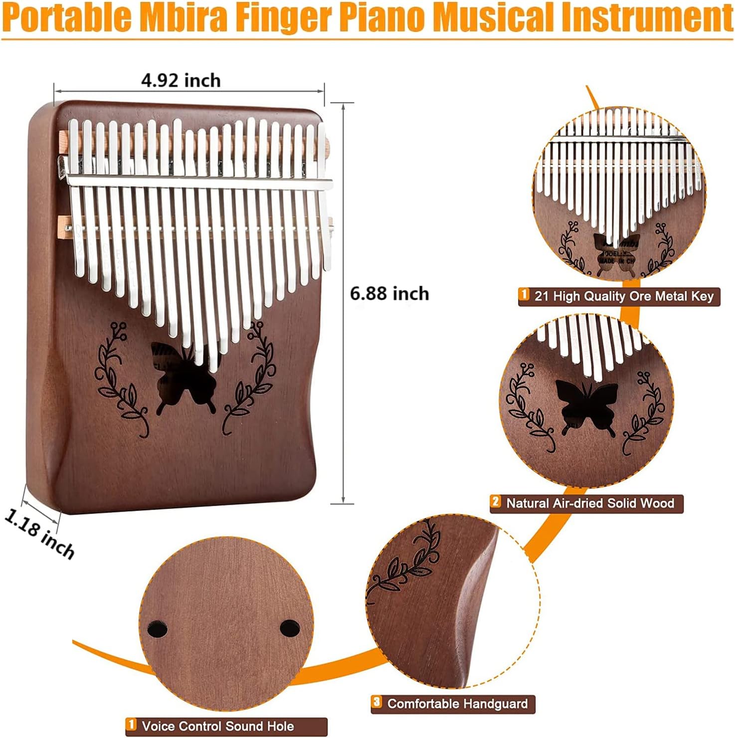 Kalimba 21 Tuşlu Başparmak Piy - A Musical Instrument With Keys incelemesi ve fiyatı
